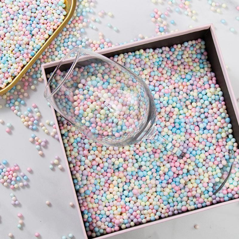 

Party Decoration 50g Foam Balls Mini Light Weight Kids Gift Filling Accessories Decorative Plush Toys Not Faded Macarons Colors DIY Craft