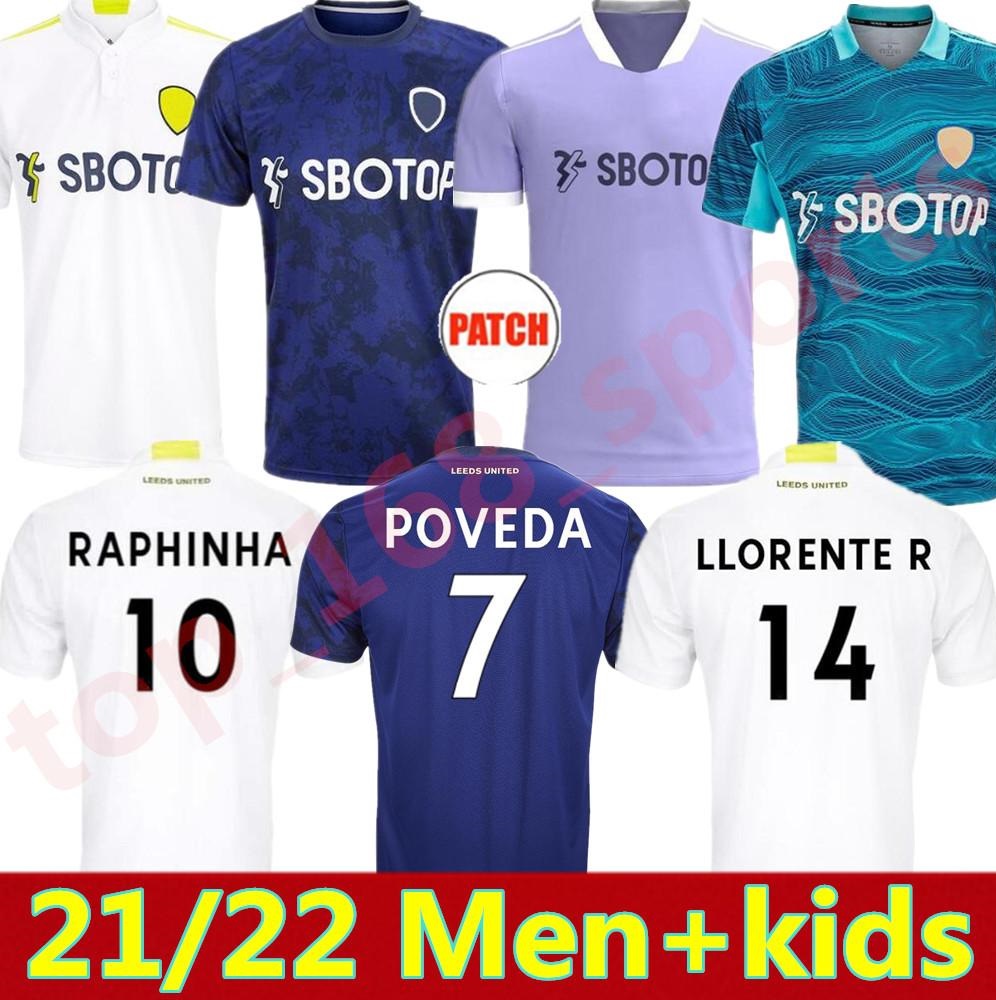 

21 22 LEEDS soccer jersey 2021 2022 UNITED home away 3rd football shirt PHILLIPS FIRPO BAMFORD RAPHINHA DIEGO LLORENTE RODRIGO adult men kids kits uniform, Adult gk