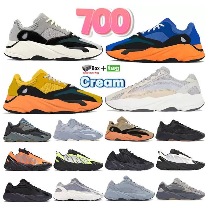 

Top Quality Wave Runner 700 Men Running Shoes Classic OG Solid Grey Mauve Wash Orange Sun Mens sneakers Vanta Inertia bright blue Reflective Designer Women Trainers, Box