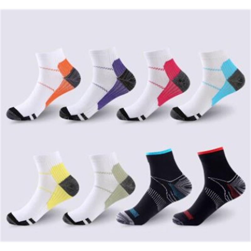 

Breathable Compression Ankle Socks Anti-Fatigue Plantar Fasciitis Heel Spurs Pain Short Socks Running Socks For Men Women Accessories, Orange