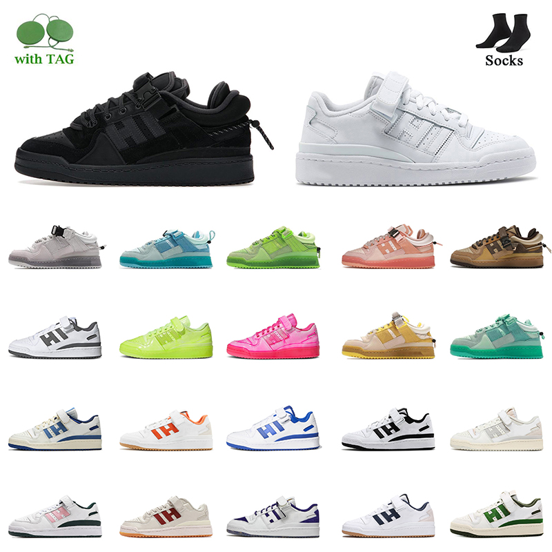 

Designer Bad Bunny Brown Forum Low Sneakers Easter Egg Running Shoes Back to School Buckle Brown Solar Pink Triple White Grey Mens Runner Trainers Sports Casual Shoe, D12 white royal blue 36-44