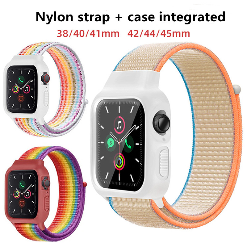 

Explosive models suitable for Apple Watch nylon strap (38/40/41MM) Velcro protective shell integrated strap (42/44/45MM)