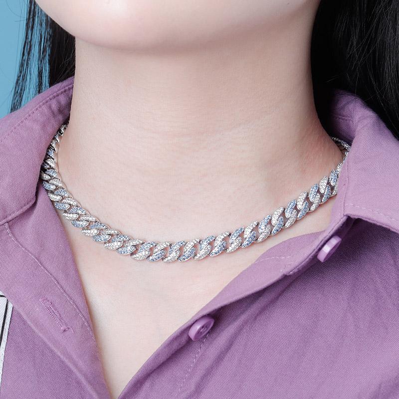 

Chains 2021 9mm Necklace High Quality Miami Iced Micro Pave Cubic Zirconia Hip Hop Fashion Men And Women Jewelry For Gift