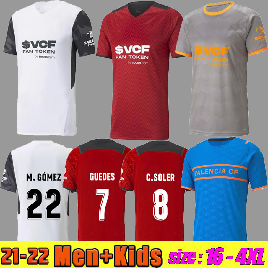 

21 22 Valencia CF Soccer Jerseys C.SOLER 2021 2022 camiseta CUTRONE GAMEIRO OLIVA GAYA MANU VALLEJO M.GOMEZ G.PAULISTA Football Shirt, Red