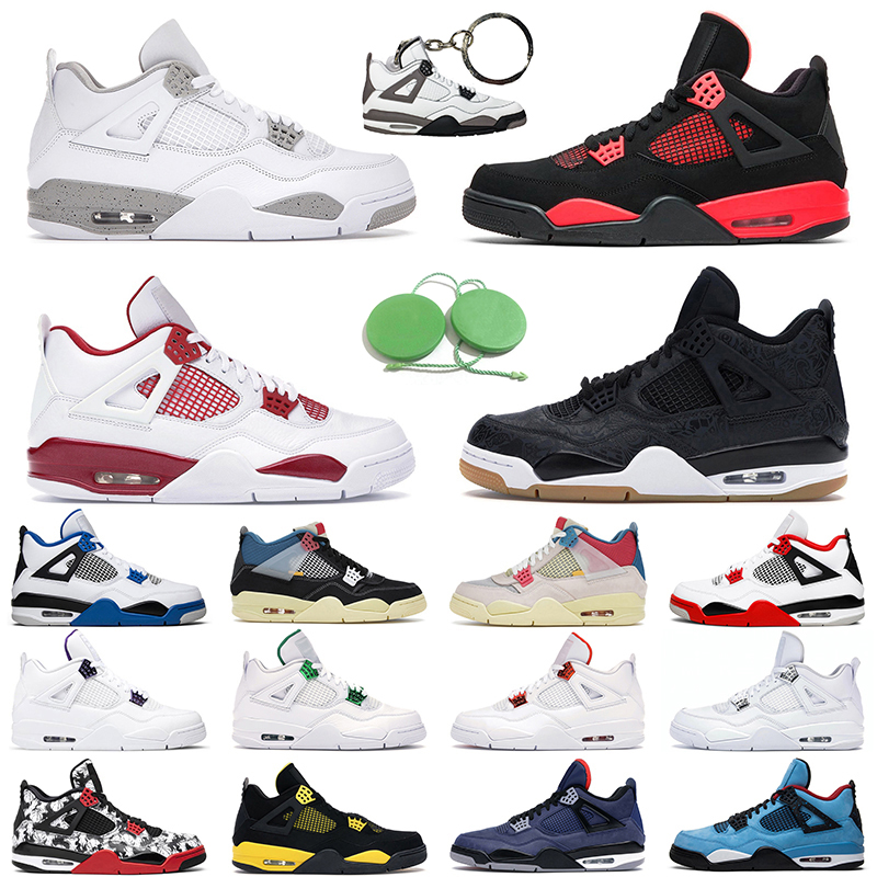 

Men Basketball Shoes 4s Taupe Haze University Blue Noir Starfish Fossil Fire Red Anniversary Trainer Sneaker, 40-47 taupe haze