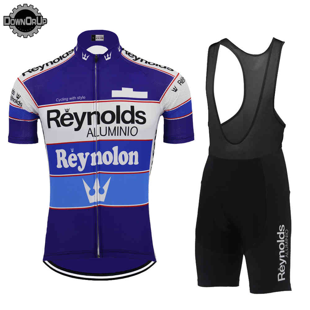 

Reynolds Classic Blue Men's Short-Sleeved Cycling Jersey Set Breathable And Quick-Drying Ciclismo Mountain Bike Sportswear X0503, Cycling set