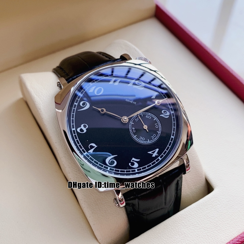 

New 40mm Historiques American 1921 82035 Automatic Mens Watch Rose Gold Case Black Dial Black Leather Strap High quality Gents Watches