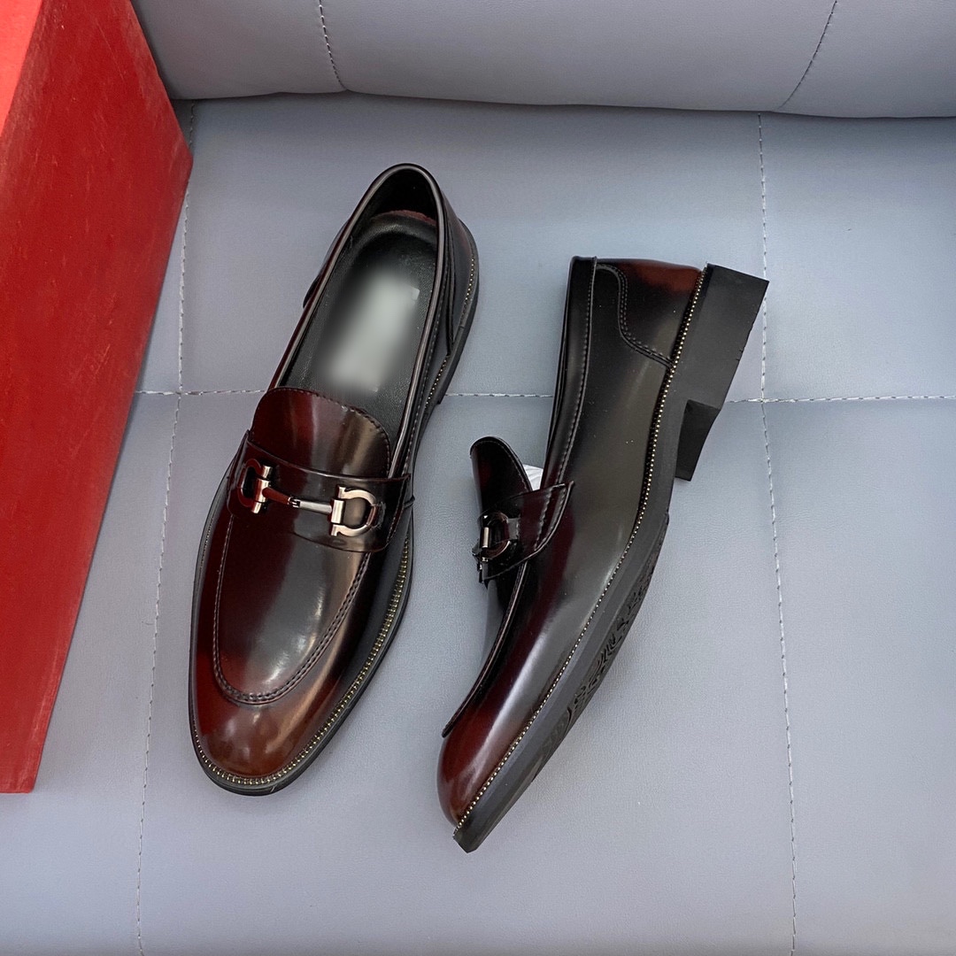 

2021 mens designer dress shoes black brown leather high quality Luxury fashion Men casual toe prom evening Shoe with original box