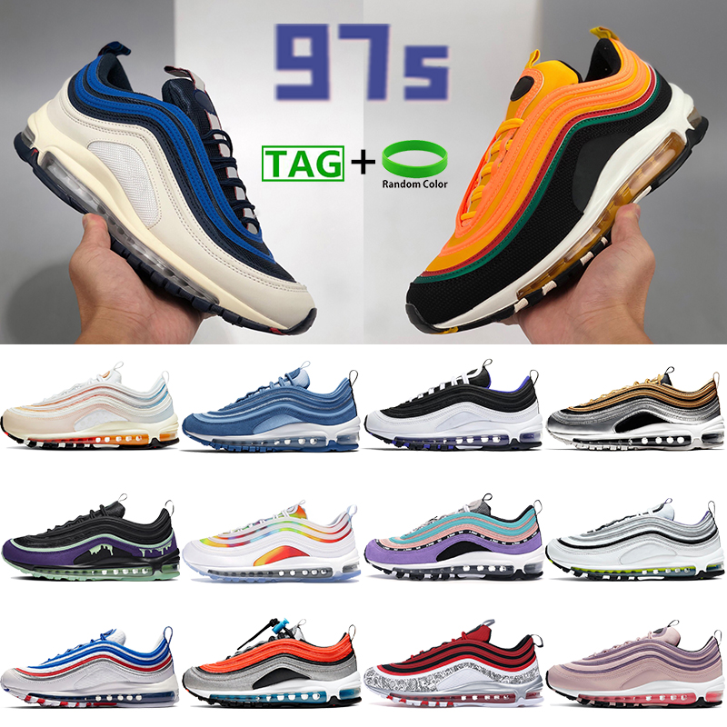 

Top Quality 97s Running Shoes Men Reflective Sneakers Cork UNDFTD Black Militia Green Purple Bullet Sunburst Phantom Light Bone Women Trainers US 5.5-11, Bubble wrap packaging