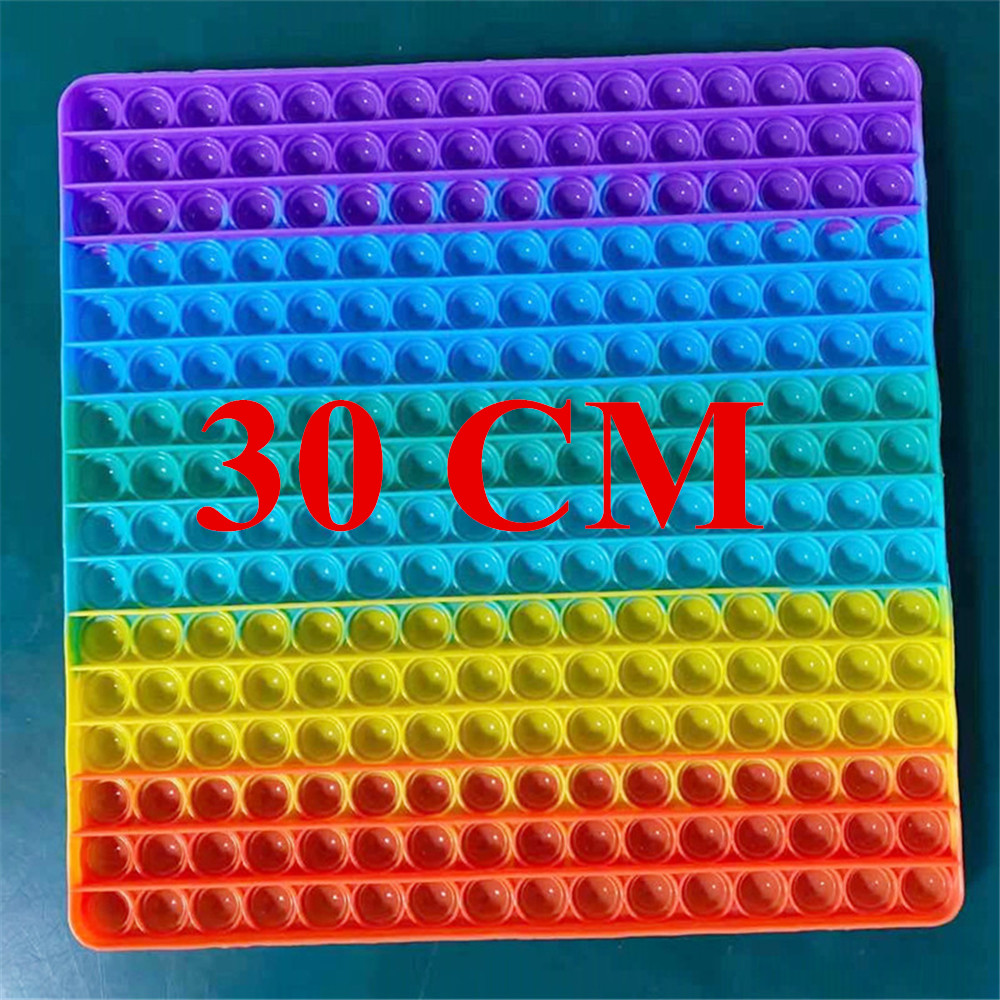 

30 CM!!! Big Size 30 CM Push Bubble Fidget Toys Autism Needs Squishy Stress Reliever Rainbow Toys Adult Kid Funny Anti-stress Fidget
