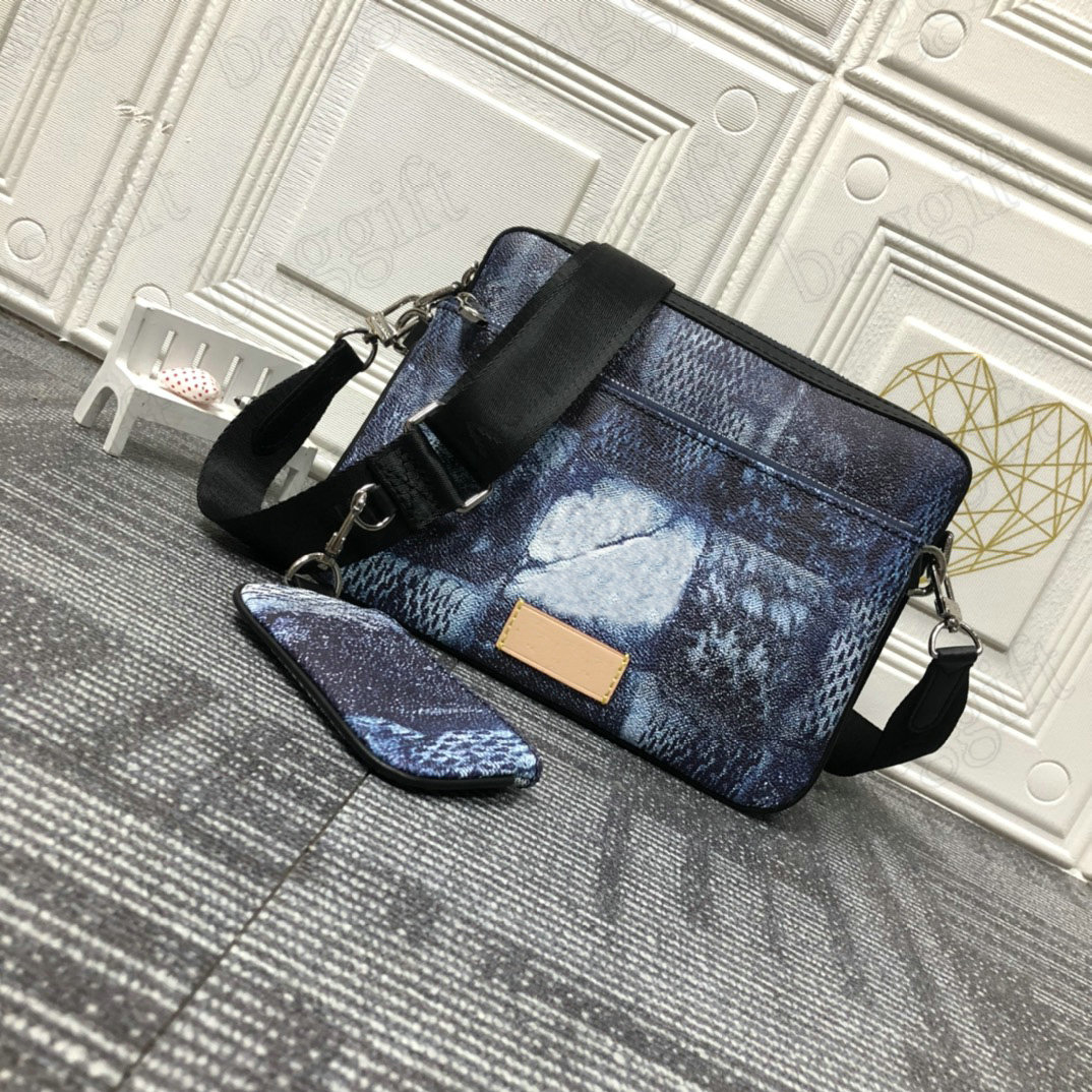 

District Trio Messenger Cross Body Bag Mens Designer Shoulder Bags Man Luxurys Designers CrossBody Coin Purse Wallet Hobos Tote 3pcs/sets N80401 M69443, For different fees;no bag