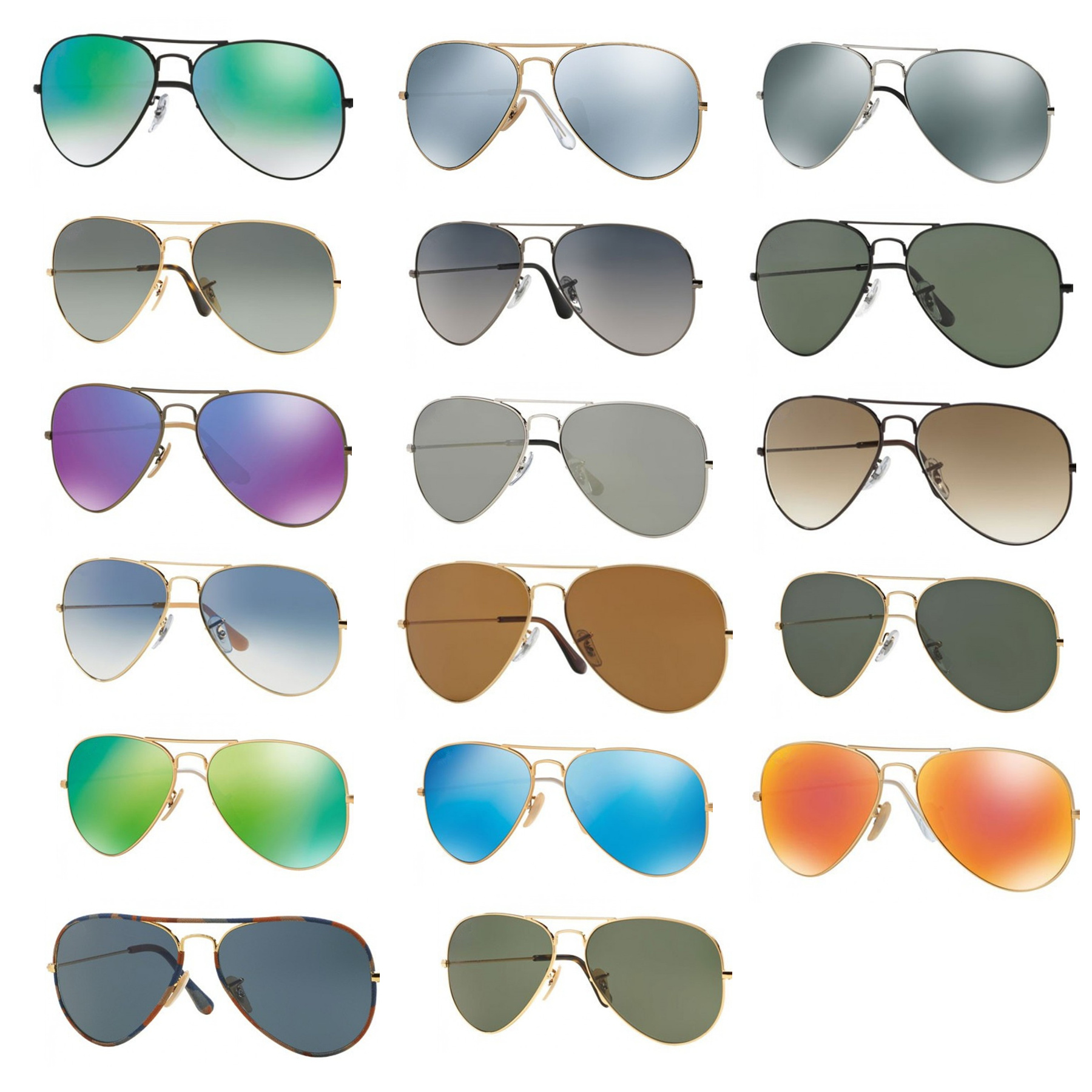 

Fashion Brand Designer pilot Sunglasses for Men Women Sun glasses Classic uv400 lenses Goggles Eyewear 17 colors 62mm