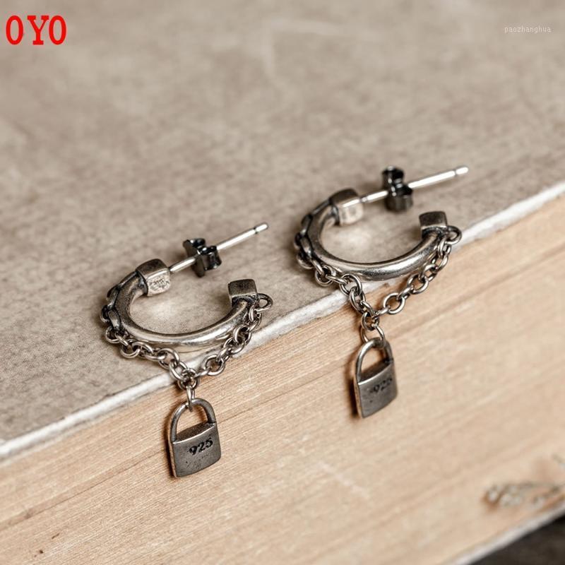 

Stud International Standard Genuine S925 Sterling Silver Unique/creative Tassel Small Chain Earrings, Golden;silver