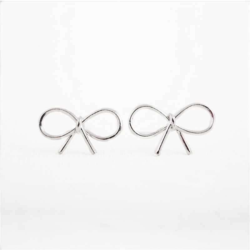 

Wholesale fashionable bow stud earrings for women simple knot earrings jewelry