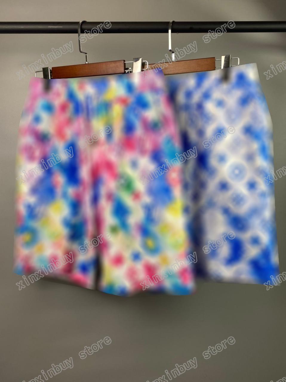 

21ss Mens designer Beach Shorts pants letter watercolor Spring summer Men Webbing Pant Casual letters Trousers Wedding red blue, White;black