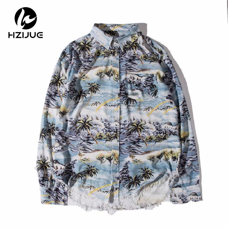 

Printing Single Breasted Fashion Mens Shirt 2021 Turn-down Collar Unlock Hem Shirts Men Man Clothes G-dragon Men's Casual, Dark grey