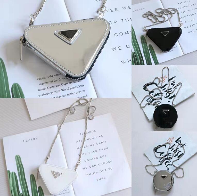 

Fashion Designer Lady Waist Bag Mirror Plane Mini Small Triangle Hang Neck Type Lipstick Earphone Shoulder Messenger Chain Wallet, Customize