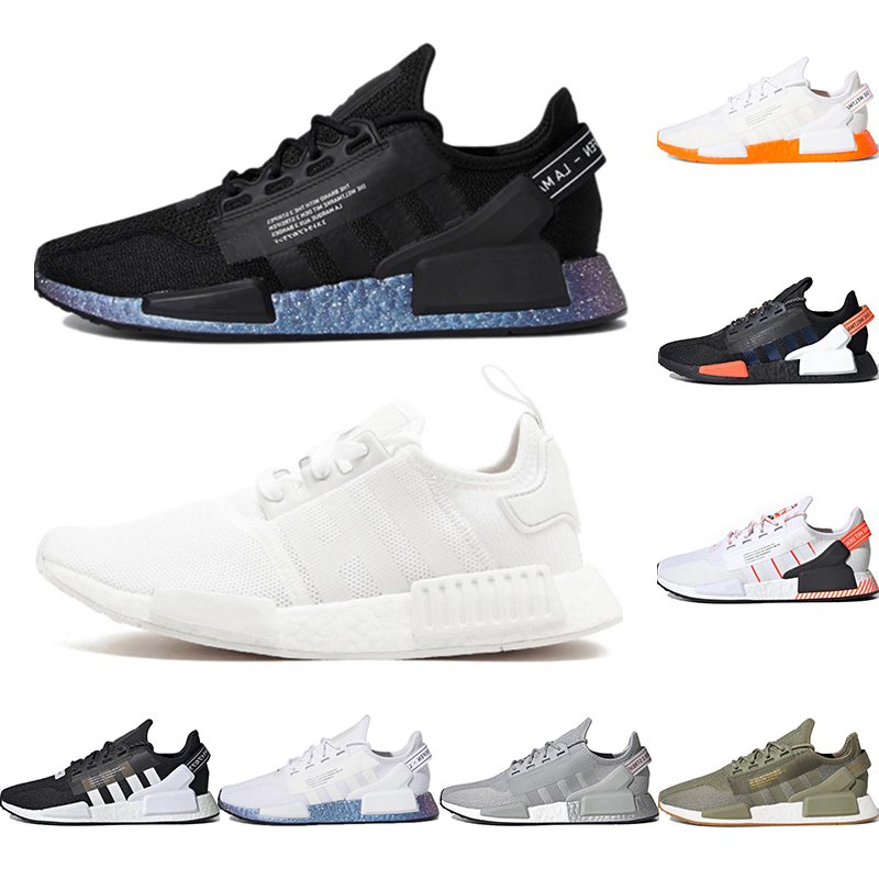 

Nmd r1 v2 White Speckled mens running shoes Dazzle Camo Core Black Grey Gradient Neon Aqua Tones Mexico City Munich Olive Oreo men women trainers sports sneakers