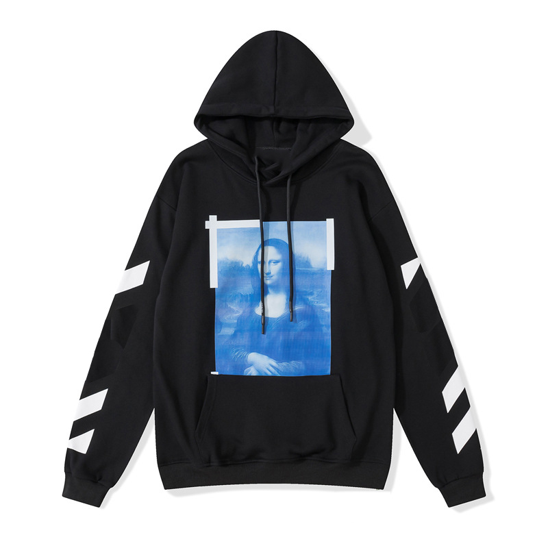 

Off Fashion Hip Hop Landscape Mona Lisa Oil Painting Mens Hoodies Printed Hoodie Unisex Women Hooded Casual Harajuku Pullovers Streetwear, Shipping fee