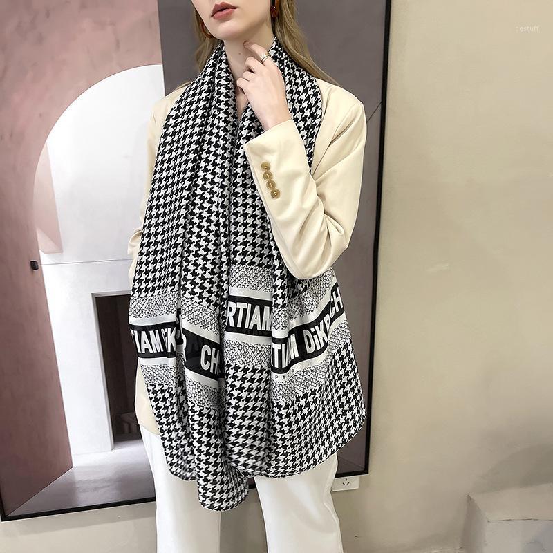 

Scarves Large Size Summer Pashmina Scarf Women Long Shawl Printed Sexy Beach Cover Up Female Navy Blue Decorate Print Silk, Blue;gray