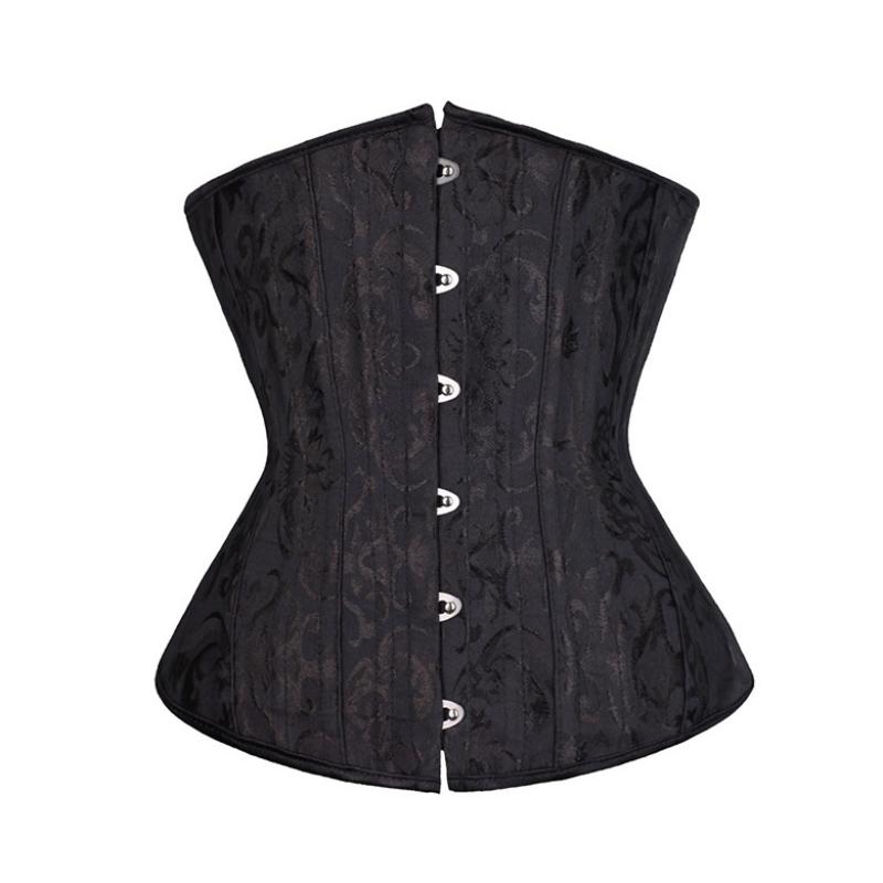 

Women's Shapers 26 Steel Sexy Corset Underbust Waist Cincher Corsets Gothic Top Bustier Plus Size Corpete Corselet Invisible Underwear, Black