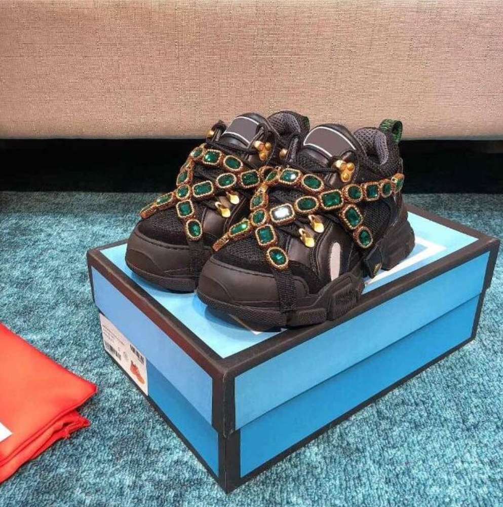 

Flashtrek sneakers with removable crystals Designer Casual Shoes Fashion Luxury Womens shoe Trainers Sneaker e 35-46 brazili303o, Color 1