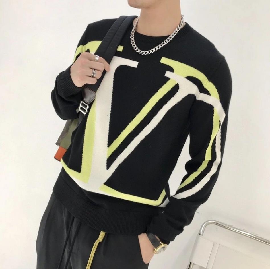 

2021 Original Label Designer High Quality Pullover Ladies Sweater Alphabetical Print Sweater Men's and Women's Pair Couples sweater, White;black