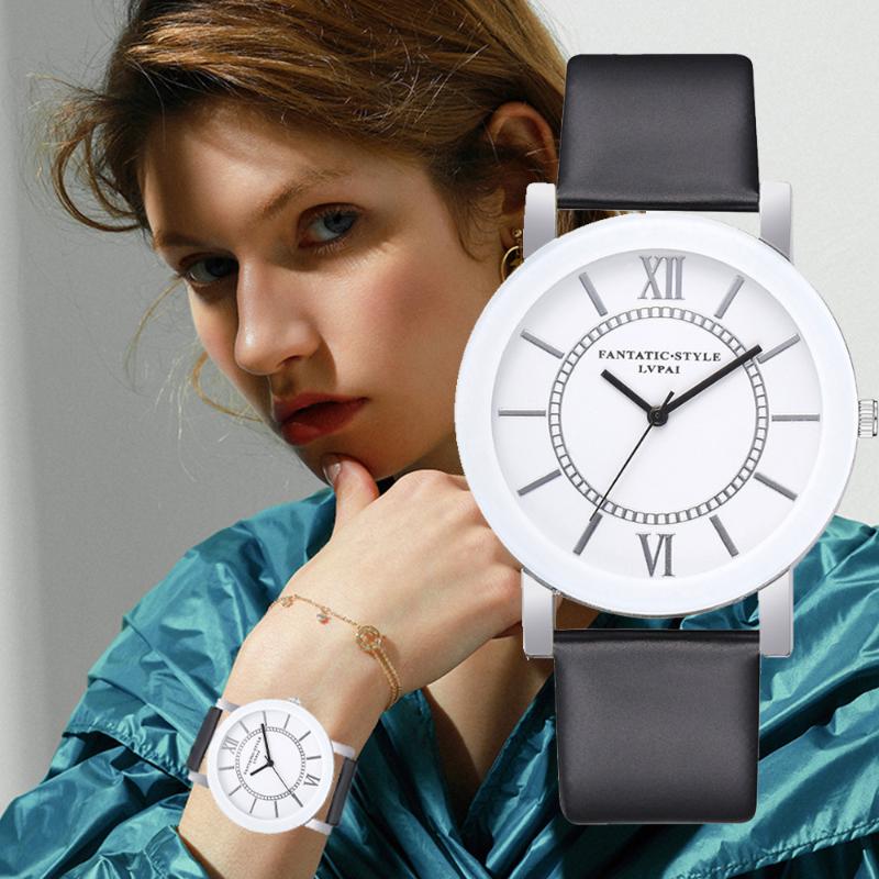 

Wristwatches 2021 Lvpai Casual Quartz Leather Band Watch Analog Wrist Luxury Women Dress Bracelet, As the picture shows