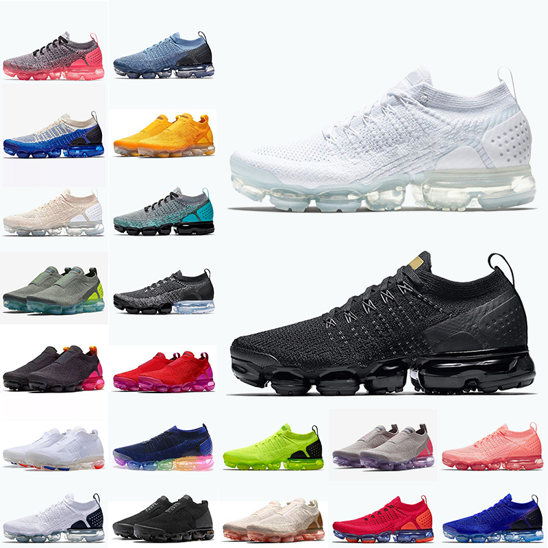 

Wholesale Top Fashion Fly Knit Jogging Running Shoes for men Triple White Black Moc 2.0 Plus Laceless Runners Sports Trainers Womens Sneakers, #27 black pink 36-40