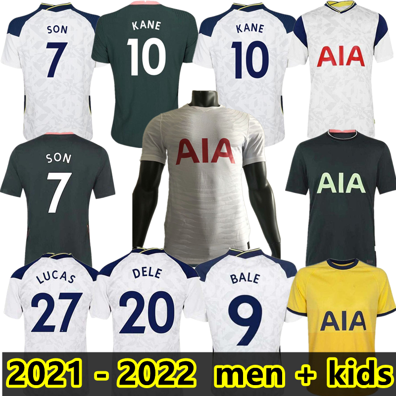 

21 22 SON KANE soccer jersey DELE BALE HOJBJERG BERGWIJN LO CELSO SPURS 2021 LUCAS Thai version football shirts tops men uniforms + kids spo, Black;yellow