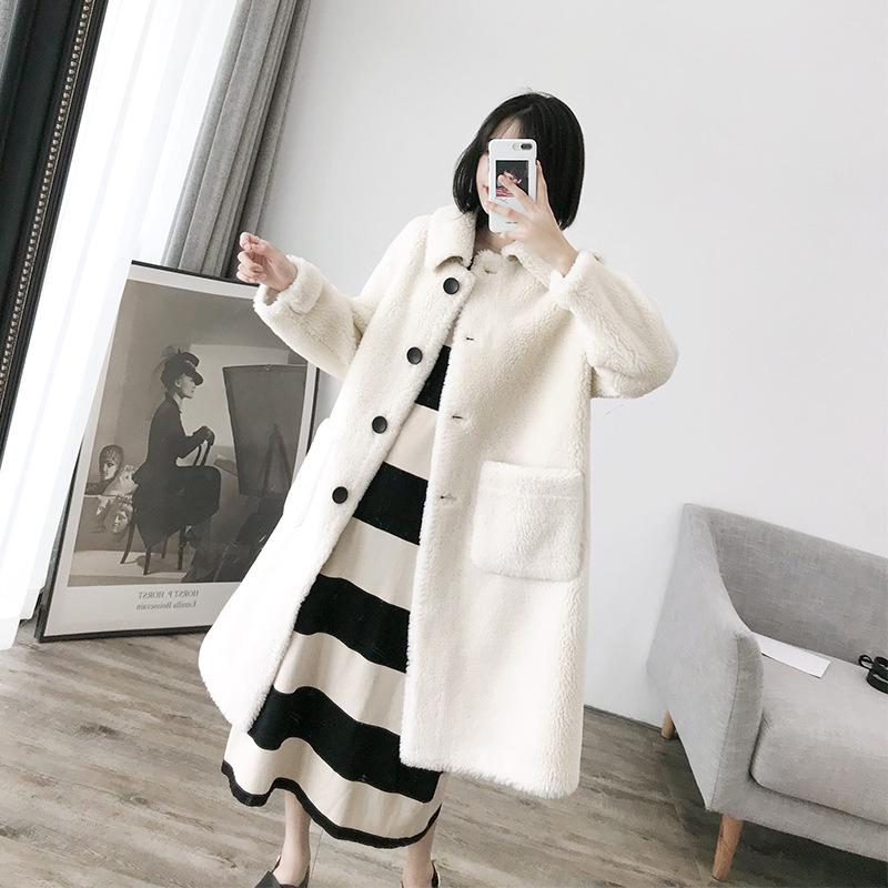 

Women's Fur & Faux 2021 Winter Thicken Ladies Long Coat Casual High Quality Women Parkas Fashion Solid Color Female Outerwear T1342, Black