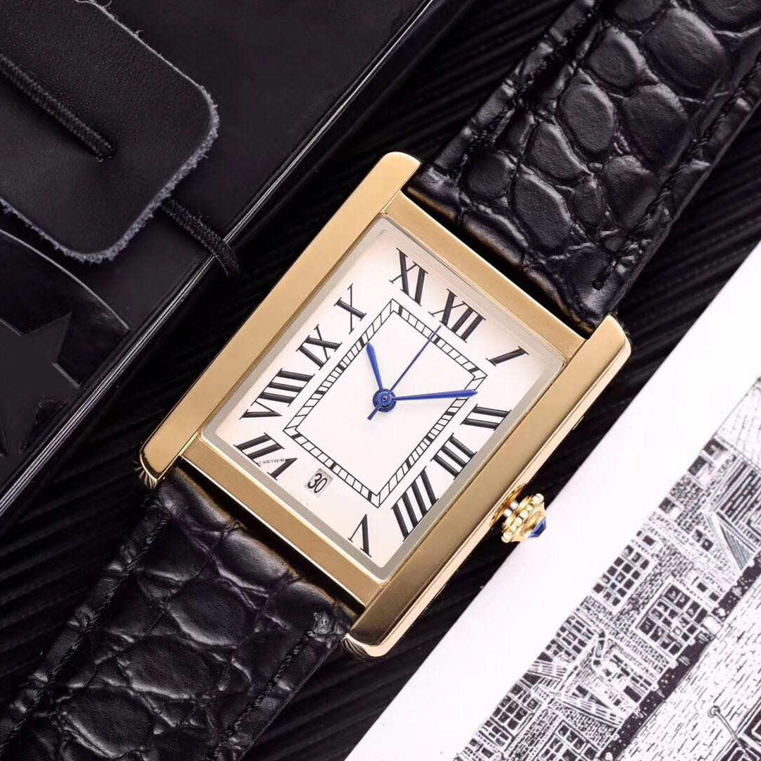 

Luxury Designer Classic Fashion Automatic Mechanical Ladies Watch Size 31mm Square Case Cowhide Strap Sapphire Glass Christmas gift, 13