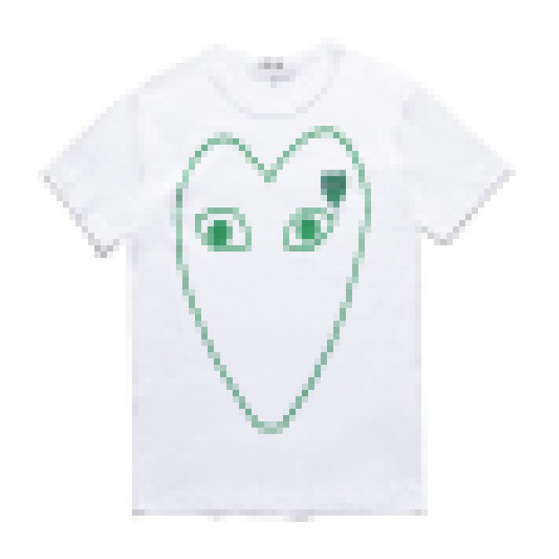 

Limited COM Best Quality Gray CDG des play 1 Heart short sleeve des CDG Red Green Heart PLAY TEE Casual Shirts, 16