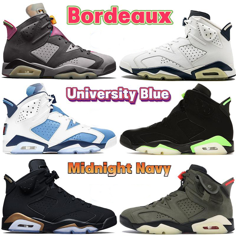

New Bordeaux 6 High Basketball Shoes 6s Electric Green Midnight Navy DMP UNC Carmine Cactus British Khaki Reflect Silver Men Trainers Alternate Hare Sport sneakers
