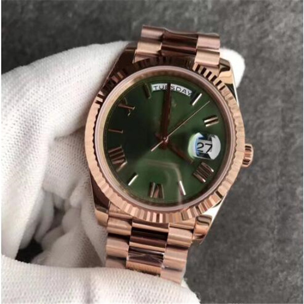 

10 styles Mens watches Day-Date 228238 Champagne Roman Dial 40mm stainless 18K gold president bracelet mechanical automatic Wristwatch Watch 06