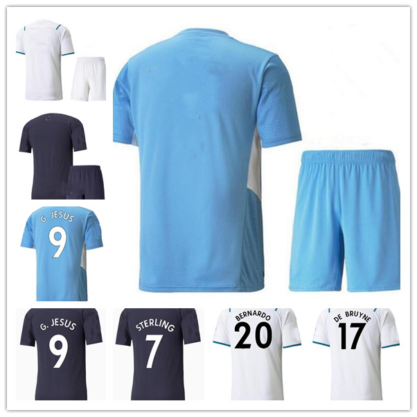 

2021 2022 GREALISH soccer jerseys 21 22 G. JESUS STERLING DE BRUYNE FODEN football shirt MAN MAHREZ Esprots uniform Men kids 16-2XL