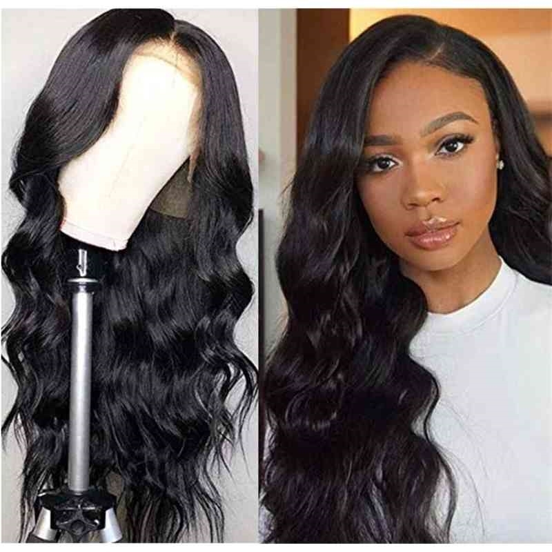

lace front Fashion female black small chemical fiber long curly wig Headcover, 10