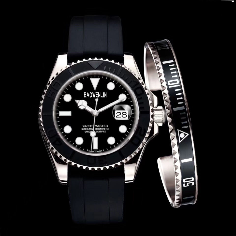 

watch YM 42 mm rubber belt resistance diving crime dial 2813 nautical style automatic Luxury Watches Men Wristwatches Iced Out montre de luxe Roles women Designer, Watch pin
