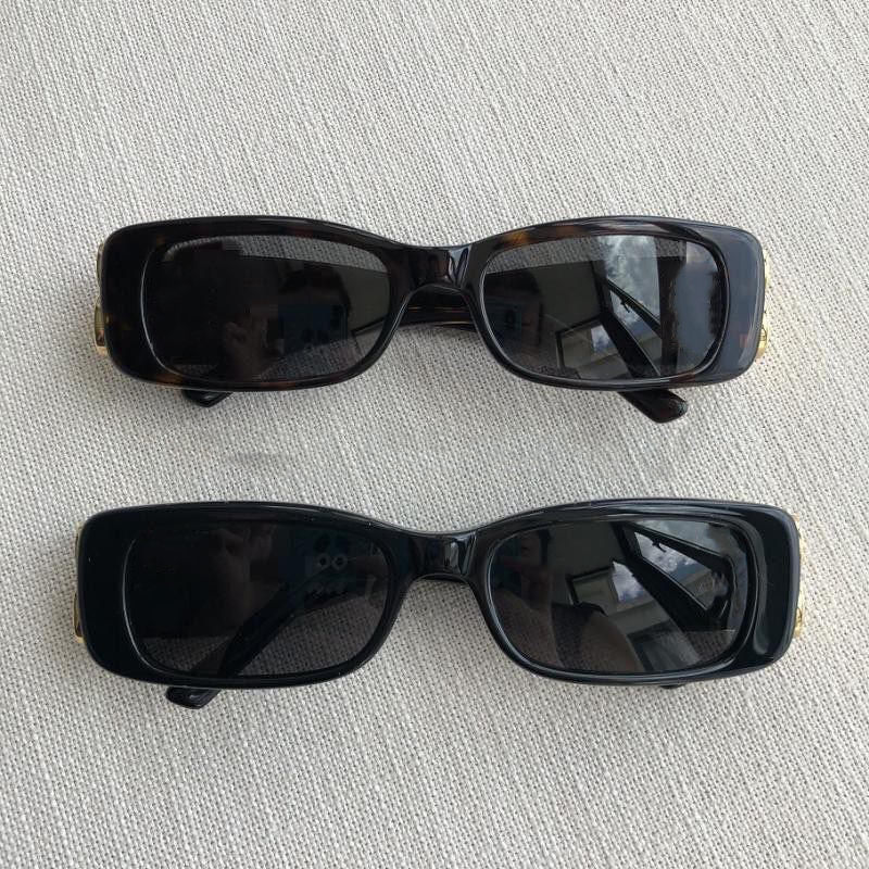 

Luxury Rectangle Sunglasses for Women's Fashion Women Brand Deisnger Full Frame UV400 Lens Summer Style Small Square sunglasses Top Quality 0096S Come With Case