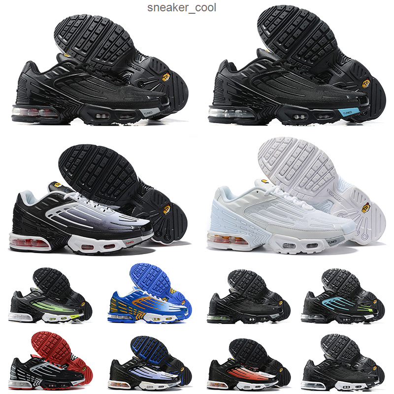 

2021 New Quality Tuned Plus Tn 3 Laser Blue Crimson Red Mens Women Running Shoes All White Trainers Sneakers, Black