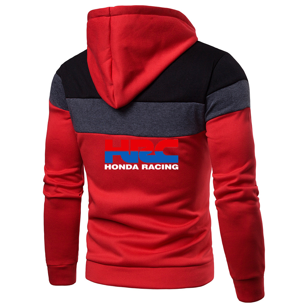 

2021 New Honda Racing HRC Wild Warm Fashion Harajuku Zipper Hooded Sweatshirts Style Male Top Jackets Coats