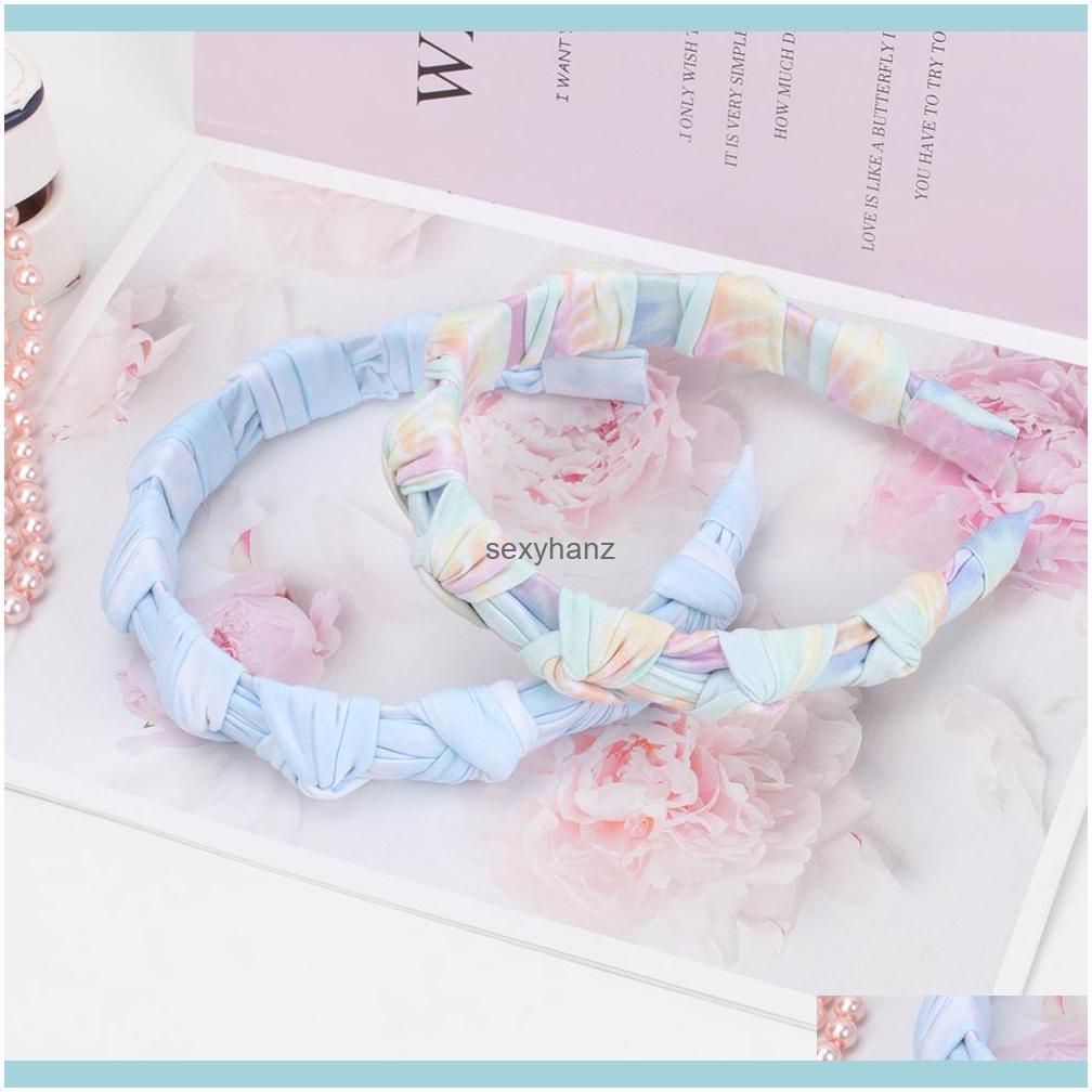 

Headbands Jewelry Women Colorf Cross Knotted Headband Braided Hairband For Girls Band Hoops Headwear Fashion Hair Aessories Drop Delivery 20