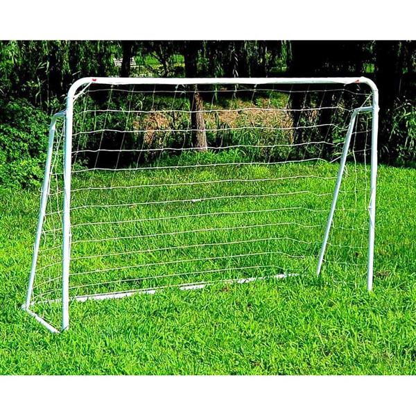 

Pro Soccer Goal Training Equipment Set with Net Buckles Ground Nail Football Sports For Indoor Outdoor, White