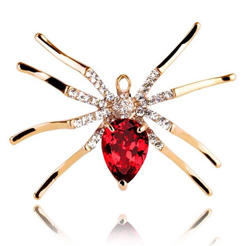 

Pins, Brooches Women Special Spider Pin Brooch Set Zircon(Red), Gray