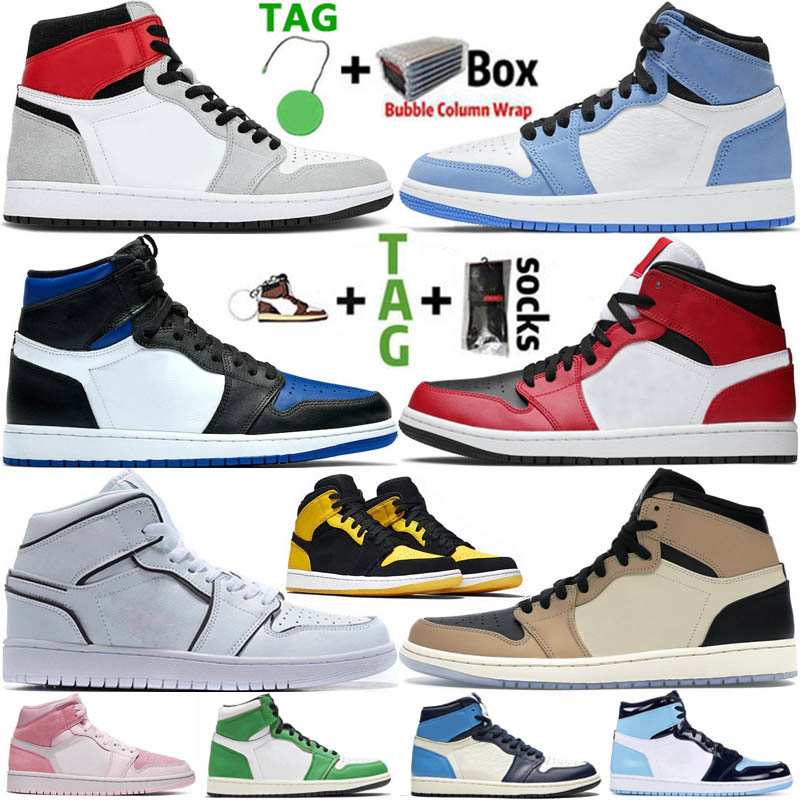 

2021 Top Quality Basketball Shoes University Blue Travis Scotts Jumpman 1 1s Fearless Shadow Banned Mens Sports Sneakers Shattered Backboard Women Trainers, 42