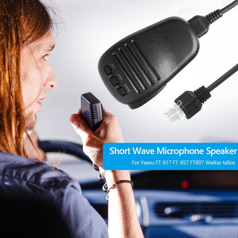

Walkie Talkie Short Wave Microphone Speaker Solid MH-31A8J Mic For Yaesu FT-817 FT-857 FT897 Radio