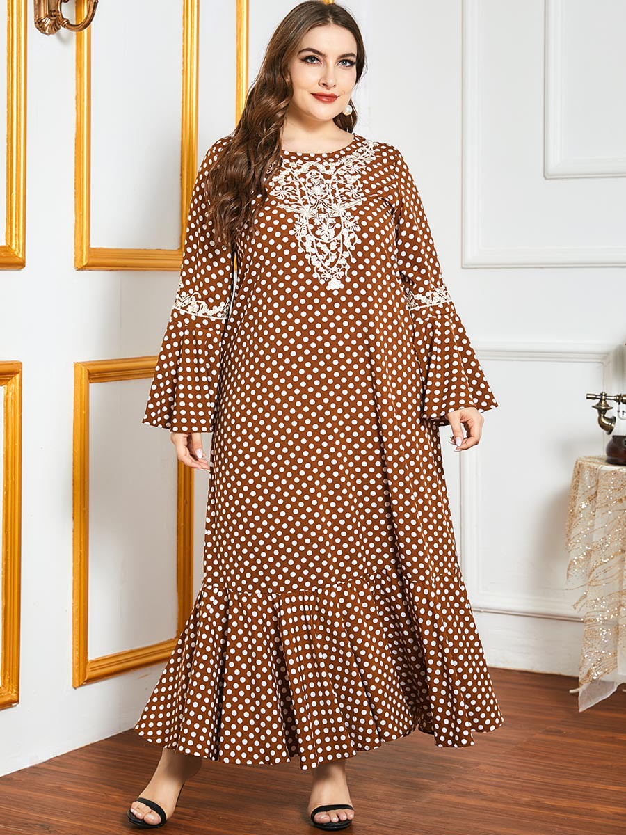 

Ramadan Muslim Abaya Dress Women Flare Sleeve Hijab Dresses Jilbab Turkey Islamic Vestido Kimono Moroccan Kaftan Arabic Elbise