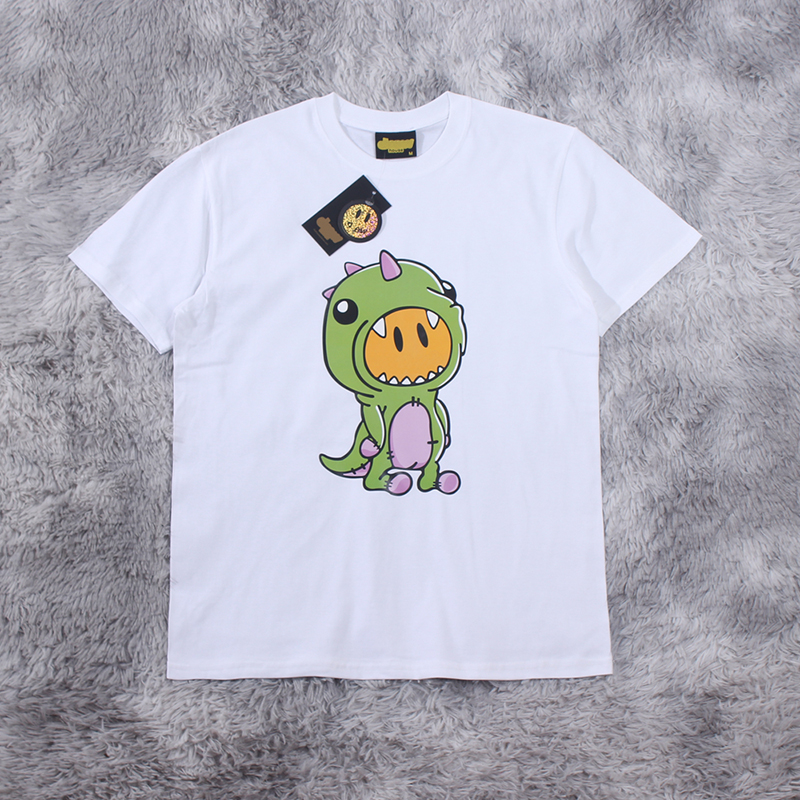 

2021 mens t shirt Dr little dinosaur ew smiley face short-sleeved male Bieber cartoon monster female House T-shirt Clothing Size S-XL, White;black