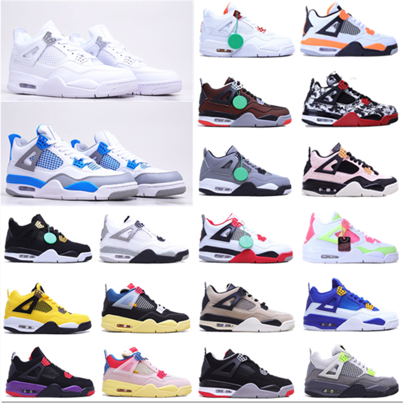 

Motorcycle Boots University Blue Jumpman 4 4s men Basketball Shoes white guava ice oreo sail noir metallic purple black cat bred shimmer cactus jack wome