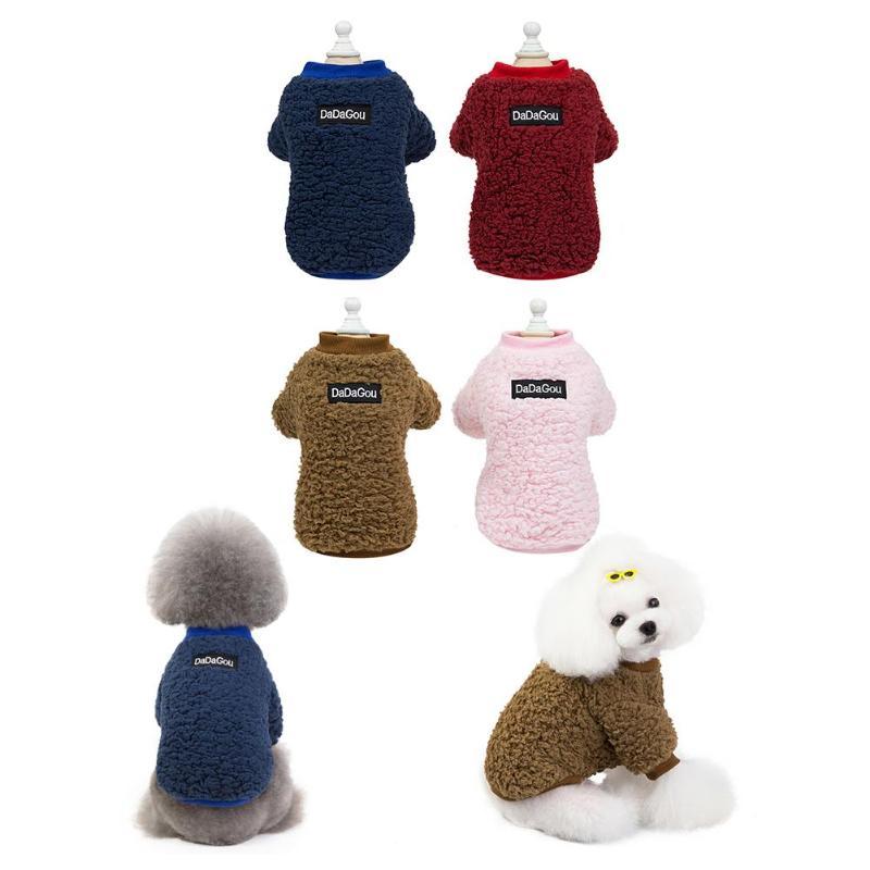 

Dog Apparel Pet Cat Clothes Winter Letter Coat Outfit Simplicity Fashion Lovely Beautiful Lamb Velvet Puppy Kitten Thickened Costume